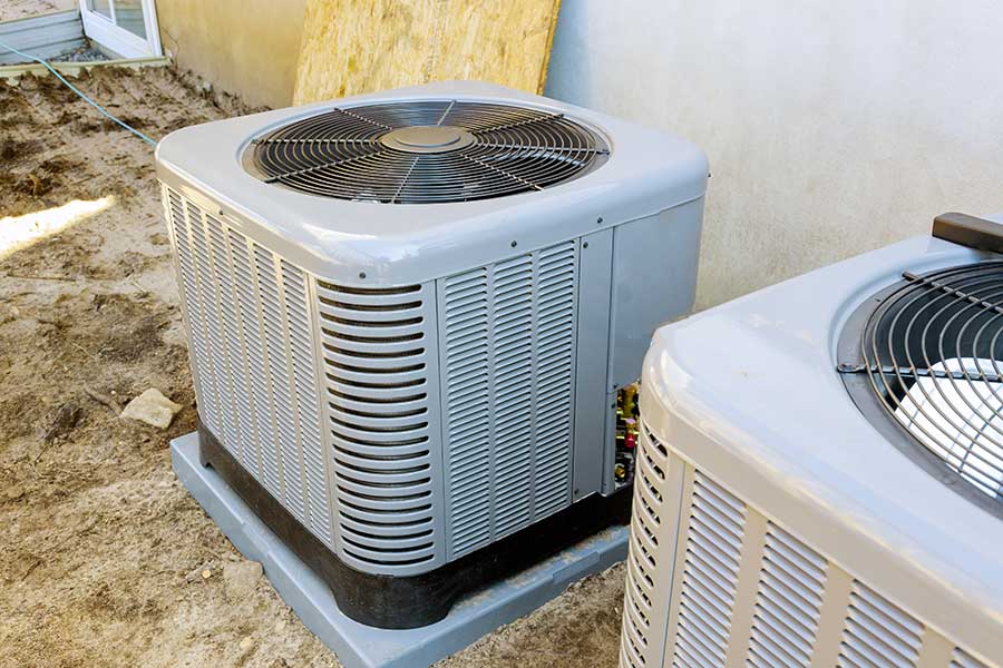 Outdoor central air conditioning units